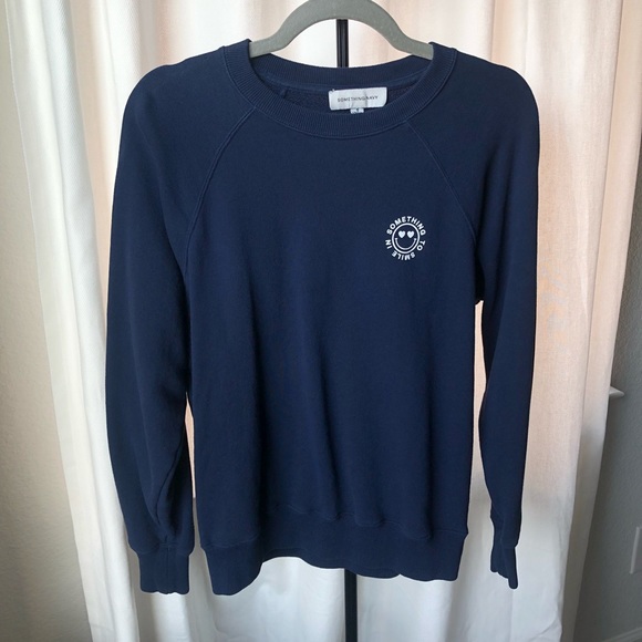 SOMETHING NAVY smiley face crewneck sweater - Picture 5 of 5